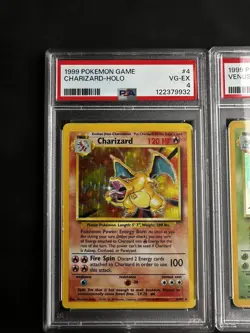 Pokemon TCG Base Set – Starter Trio – Charizard, Blastoise & Venusaur – PSA 4 - Image 3