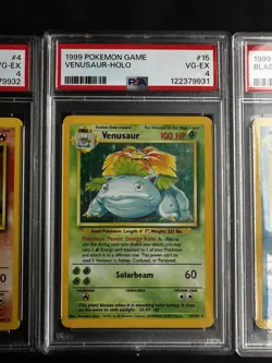 Pokemon TCG Base Set – Starter Trio – Charizard, Blastoise & Venusaur – PSA 4 - Image 4