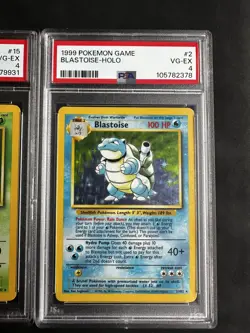 Pokemon TCG Base Set – Starter Trio – Charizard, Blastoise & Venusaur – PSA 4 - Image 5