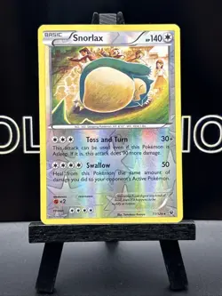 Pokemon TCG Snorlax 77/124 Rare Reverse Holo XY Fates Collide - Image 2