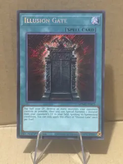 Yugioh Illusion Gate MZMU-EN023 Secret Rare 1st Edition Mint Condition - Image 1