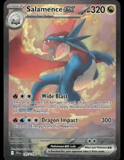 Pokemon Cards Salamence ex 187/159 Journey Together Special Illustration Rare NM - Image 1