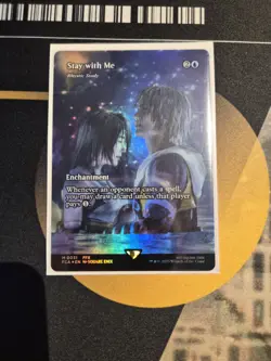 MTG Magic The Gathering Rhysric Study Stay With Me Borderless Foil FFX - Image 1