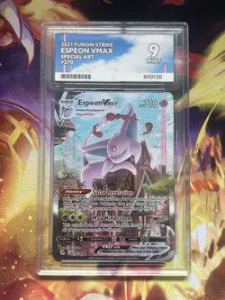 Pokemon TCG Espeon VMAX 270/264 Ace 9 Fusion Strike Alt Art Graded - Image 1