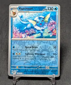 Vaporeon Rare Reverse Holo Sv: Scarlet & Violet 151 Pokemon TCG Card 134/165 - Image 1