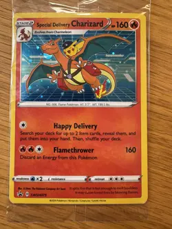 Pokemon Special Delivery Charizard SWSH075 Black Star Promo Sealed - Image 1