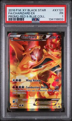 Pokemon Red Blue Collection PSA 1 Charizard EX Holo #XY121 Black Star Promo (A) - Image 1