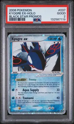 Pokemon 2006 Kyogre EX Holo Black Star Promo #037 PSA 2 - Image 1