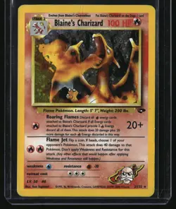 Pokemon Gym Challenge Blaine's Charizard Holo HP #002/132 - Image 1