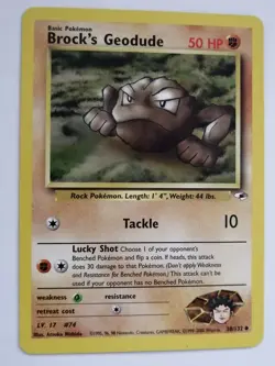 Brock's Geodude ® Gym Heroes 38/132 ® Non Comune ® Pokemon ® Inglese ® EX+ - Image 1