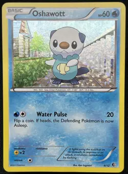 Pokemon TCG Oshawott McDonalds Promos 4/12 Holo Promo-LP - Image 1