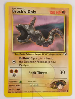 Brock's Onix ® Gym Heroes 69/132 ® Comune ® Pokemon ® Inglese ® EX+ - Image 1