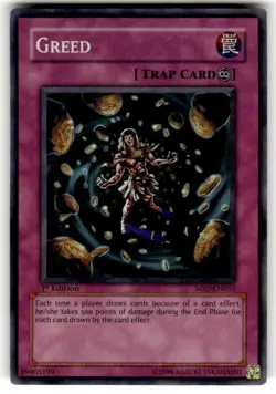 Yu-Gi-Oh! Greed / SOD-EN055 1st Edition LP - Image 1