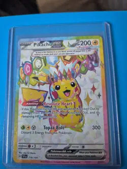 Pokemon Pikachu TCG Surging Sparks EX Ultra Rare Card 219/191 - Image 1