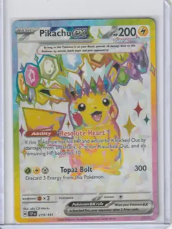 Pikachu EX - 219/191 - Pokemon TCG - SV Surging Sparks - Ultra Rare - Near Mint - Image 1