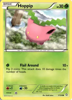 Hoppip 1/124 Dragons Exalted Pokemon Card TCG - Image 1