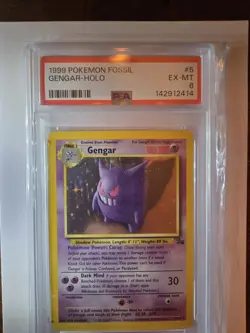 Pokemon Gengar 5/62 Fossil Holo Rare Unlimited PSA 6 Trading Card - Image 1