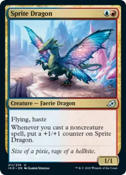 x4 Sprite Dragon U MTG Ikoria: Lair of Behemoths M/NM, English - Image 1