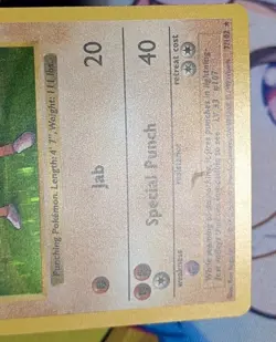 Hitmonchan - 7/102 - Pokemon Base Set Shadowless Holo Rare Card WOTC LP - Image 2