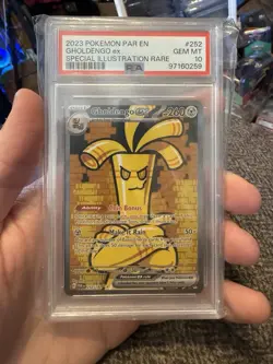 Gholdengo EX 252/182 Special Illustration Rare Pokemon PSA 10 Paradox Rift - Image 1