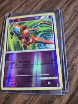 2011 Pokemon, Call of Legends, #2/95 Deoxys, Reverse Holo Rare Light Play - Image 3