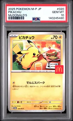 2025 POKEMON JPN M-P PROMO MCDONALD'S #020 PIKACHU PSA 10 - Image 1