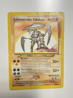 Pokemon Schimmerndes Kabutops 108/105 Neo Destiny Holo Rare Deutsch Vintage TCG - Image 1