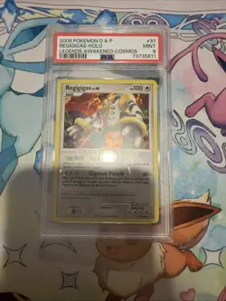 Pokemon Regigigas 37/146 Legends Awakened Cosmos Holo PSA 9 - Image 1