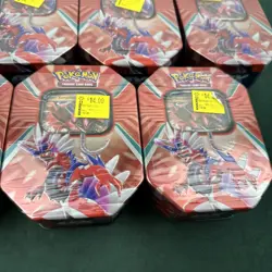 (11) Pokemon Paldea Legends Tin x4 Booster Packs + Koraidon EX Promo SEALED - Image 2