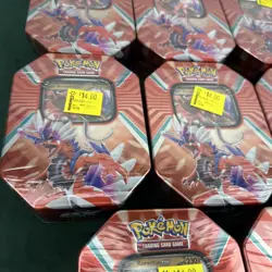 (11) Pokemon Paldea Legends Tin x4 Booster Packs + Koraidon EX Promo SEALED - Image 4