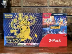 Pokemon Surging Sparks ETB and Booster Bundle Costco 2-pack Factory Sealed New - Image 1