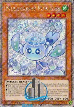 Yugioh Mulcharmy Fuwalos RA04-EN050 Platinum Secret Rare - Image 1