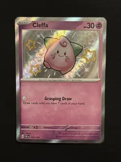 Cleffa 150/091 Paldean Fates Baby Shiny Rare Holo Pokemon TCG Card - Image 1