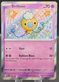 Pokemon Card - Drifloon Baby Shiny 155/091 - Paldean Fates Near Mint (1B) - Image 1
