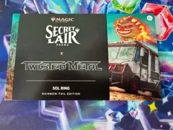 MTG Secret Lair Promo x: Twisted Metal Sol Ring Rainbow Foil Edition OVP - Image 1