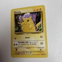 Pokemon TCG Pikachu 58/102 Yellow Cheeks Base Set Unlimited Near Mint - Image 3