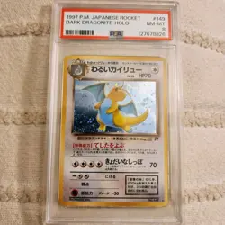 1997 Pokemon Japanese Rocket Dark Dragonite Holo #149 NM-MT PSA 8 - Image 1