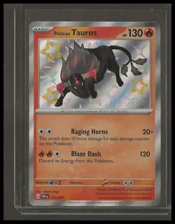 Pokemon TCG Paldean Tauros Baby Shiny 111/091 SV: Paldean Fates Holo NM/M - Image 1