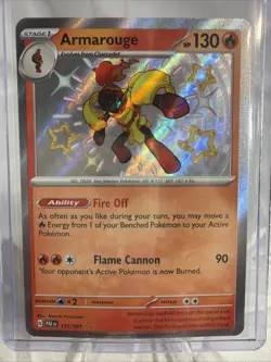 Pokemon TCG Armarouge 115/091 Paldean Fates- Baby Shiny- Shiny Rare- NM/M - Image 1