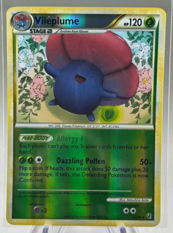 Vileplume - 24/90 - Pokemon HGSS Undaunted Reverse Holo Rare LP - Image 1