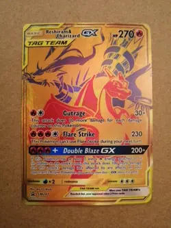Reshiram & Charizard GX SM247 - Tag Team Black Star Promo Pokemon TCG MP - Image 1