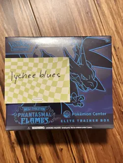 *Tiny Tear on Top* Pokemon TCG Phantasmal Flames ETB Sealed - Image 1
