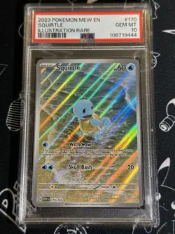 Squirtle 170/165 Scarlet & Violet 151 Pokemon MEW EN Illustration Rare IR PSA 10 - Image 1