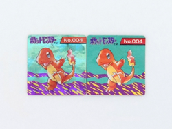 Pokemon Bros Card GB Pocket Mini Card No.4 Charmander ×2 [1 Holo] Japan Vintage - Image 1