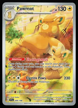 Pawmot 209/198 Holo Illustration Rare Scarlet & Violet Base Set Pokemon Card - Image 1