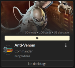 Anti-Venom, Horrifying Healer 100 PROXY Card Commander Deck - Sleeved - Image 1