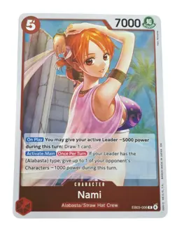 Nami EB03-006 One Piece Card Game Made in Japan English Mint Excellent Holo a - Image 1