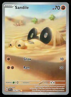 Sandile 216/198 Holo Illustration Rare Scarlet & Violet Base Set Pokemon Card - Image 1