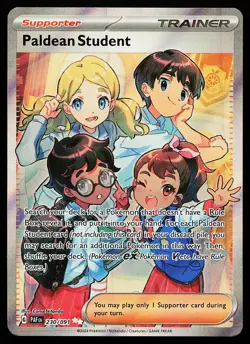Paldean Student 230/091 Ultra Rare Paldean Fates Pokemon Card - Image 1