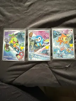 Pokemon TCG First Partner Illustration Collection Series 1 Gen 4 Sinnoh Starters - Image 1